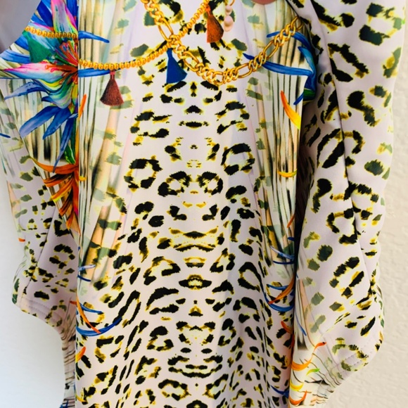 Venus Hot Rio One Piece Swimsuit Size 14 NWOT Leopard Floral Halter Neck Beach - Picture 13 of 16